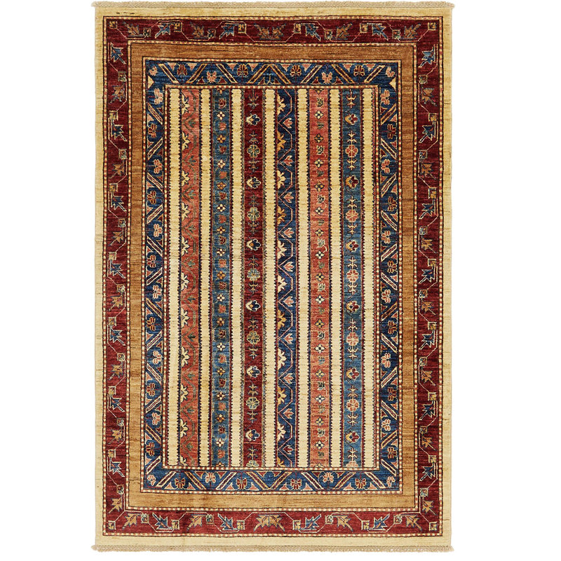 Tapis de surface en laine 4 pi 2 po x 6 pi 2 po one-of-kind-noué la brown Denver