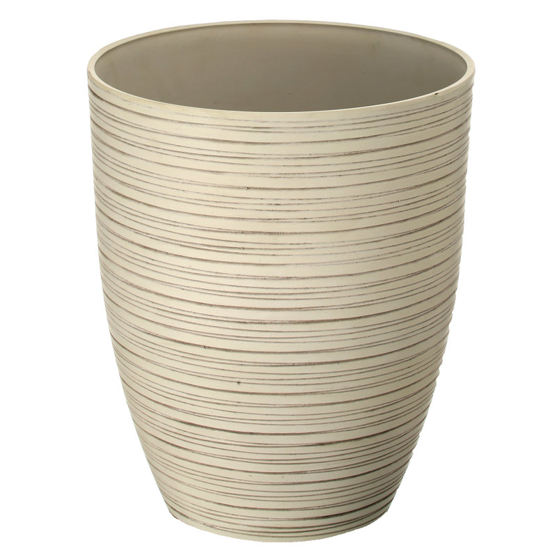 Pot à fleurs Spandan, H 16,7 po x l 13,8 po x P 13,8 po, Crème