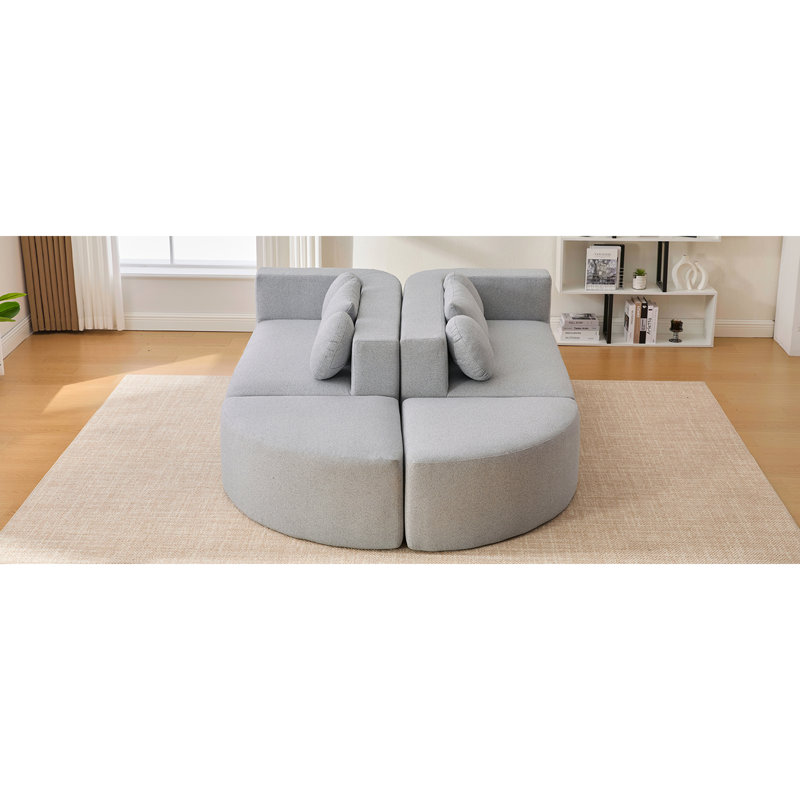 Canapé modulaire Boneless, Boucle gris