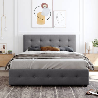 Limpho Upholstered Storage Bed Latitude Run Color: Gray