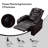 36.22" Wide Contemporary Faux Leather Power Recliner Home Theater Individual Seat with Dual Cup Holders & Arm Storage & USB-2017919486