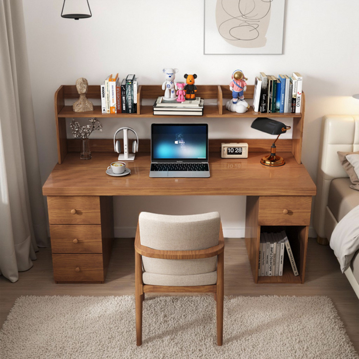 One Allium Way® Modern Versatile Rectangular Solid Wood Desks | Wayfair