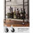 Bar Cart, Home Bar Serving Cart, Drink Cart with 3-Tier Mirrored Shelf, Mobile Kitchen Shelf with Wine Rack, Rolling Beverage Cart-113416075