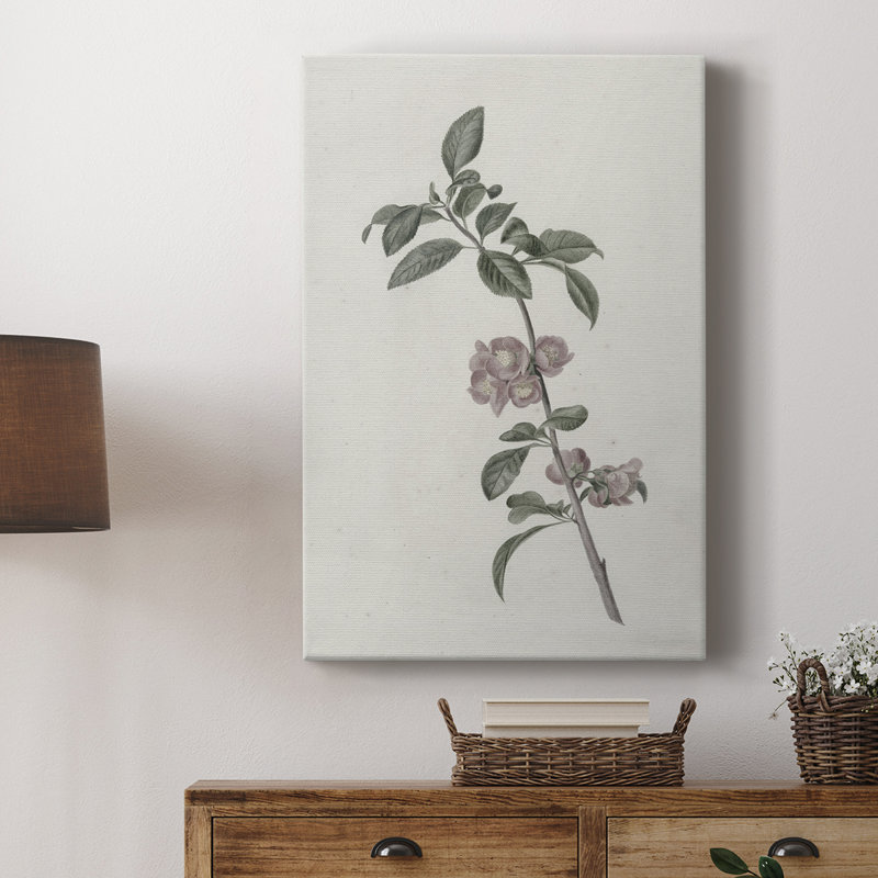 Motif floral rétro CLXIV - galerie Cavas, H 18 po x l 12 po