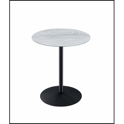 Élégante table de bout de 17,5 pouces de large avec plateau texturé en marbre gris, parfaite pour les espaces de vie modernes et élégants