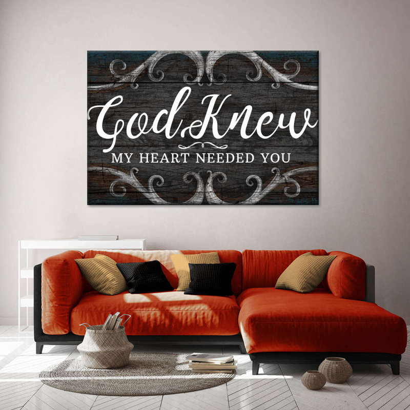 God Knew Couples, citation sur toile, H 24 po x l 16 po x P 1,25 po
