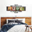 "Love Love", impression sur toile 5 pièces-93822557
