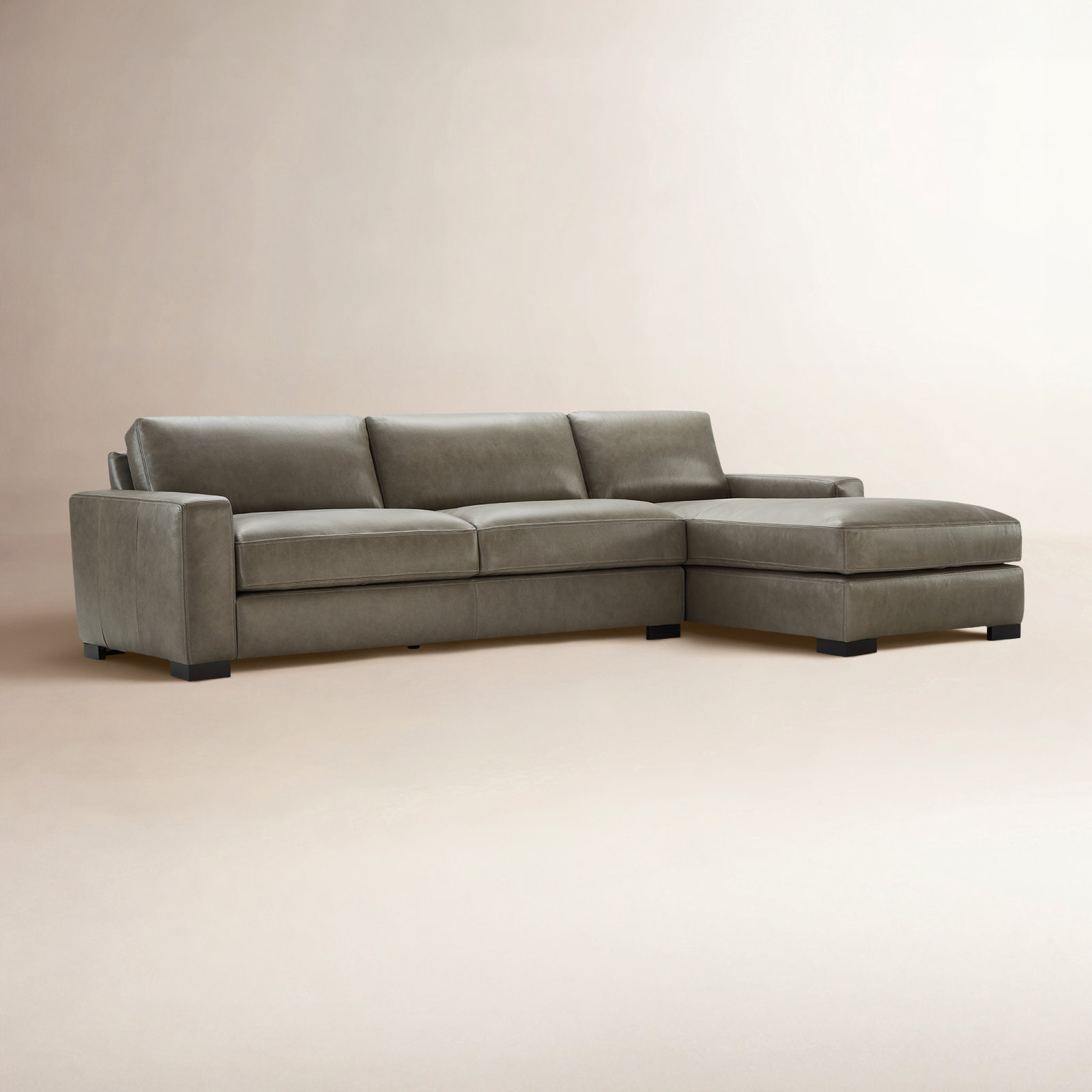 Bonville Genuine Leather Chaise Sectional