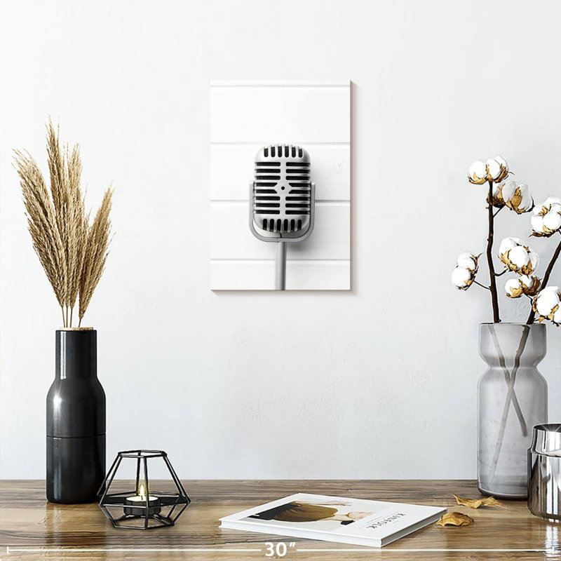 Microphone de scène rétro Abarca, H 12 po x l 8 po