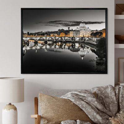 " Black And White Rome Cityscape "