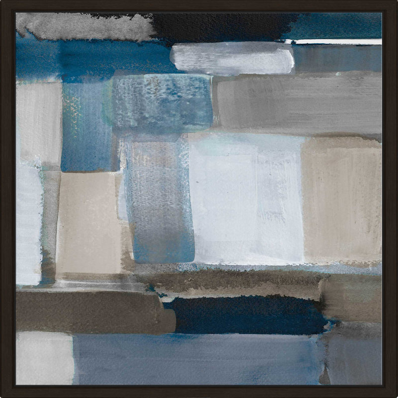 «Blue Taupe Light I», reproduction d'art sur toile encadrée, H 31,5 po x l 31,5 po x P 2 po