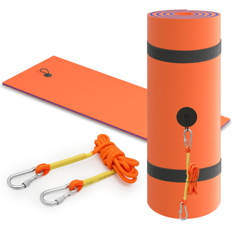 Orange 7' x 3' Tear-Resistant XPE Foam Floating Mat