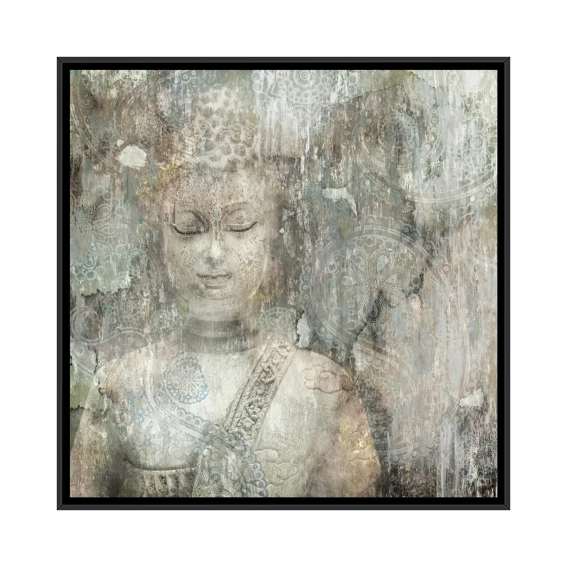 Giclée sur toile tendue Buddha Gallery, H 18 po x l 18 po x P 1,5 po, Toile encadrée noire