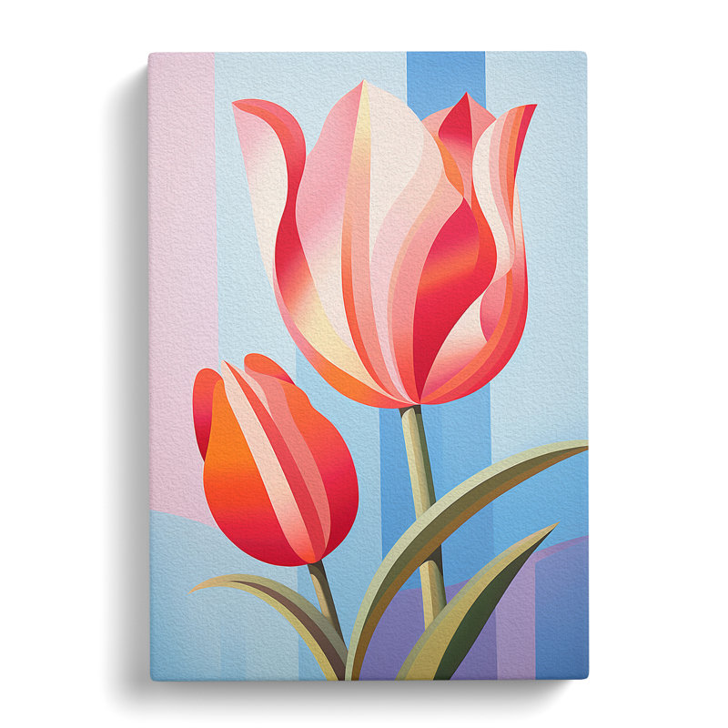 Tulip Flower Deco - No Frame Print, 60cm H x 40cm W x 3cm D