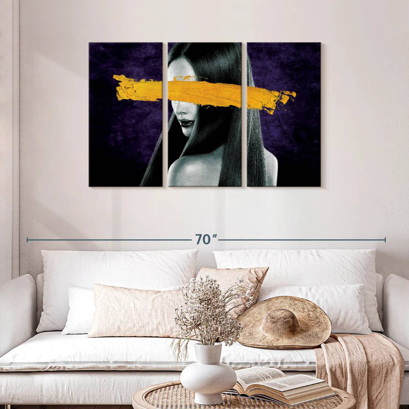 Coup de pinceau jaune Leisha, H 28 po x l 45 po