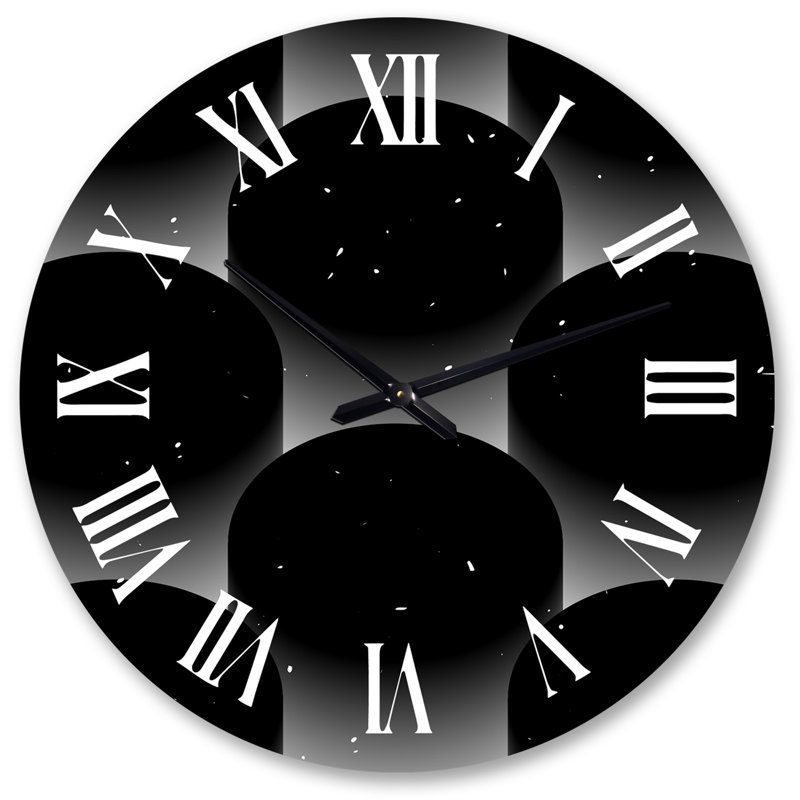 Horloge murale Minimal Abstract Shapes in Retro Colors III, Grand