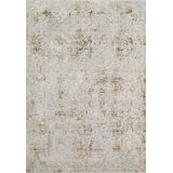 Abstract Area Rug in Grey/Green