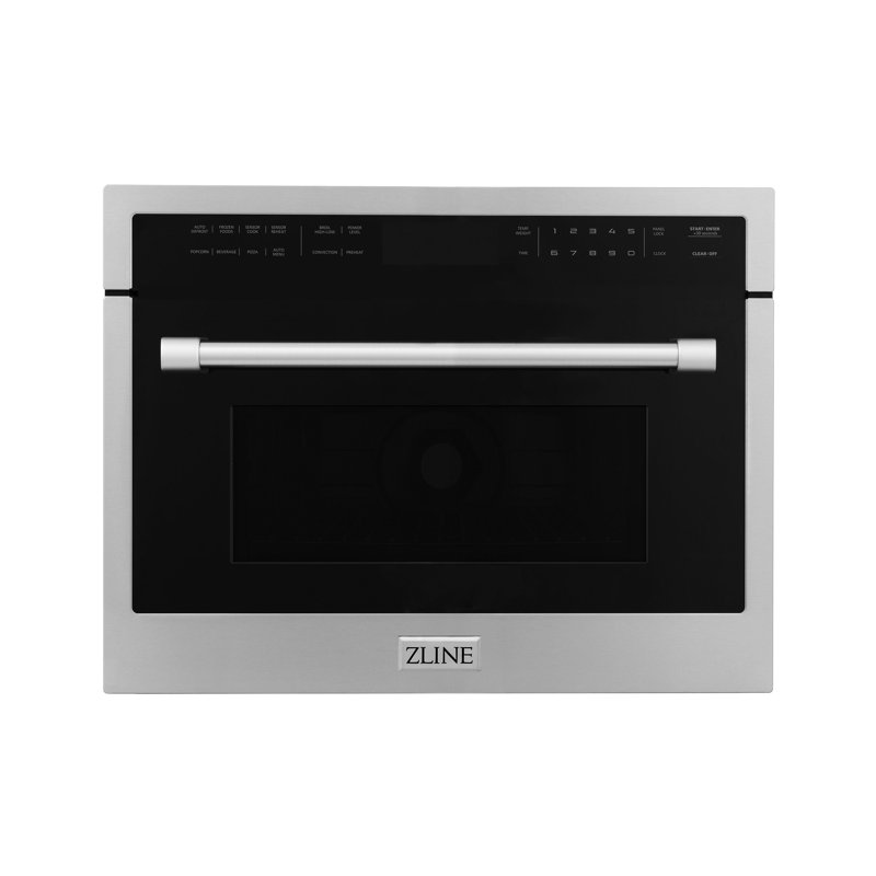 ZLINE 24 in. 1.6 cu ft. Convection Microwave Oven in Satin Steel with Speed and Sensor Cooking, Stainless Steel