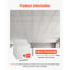 Dalles de plafond en PVC 24 x 24 po (61 x 61 cm), paquet de 12, aspect marbre blanc, panneau en mousse PVC, fixation sur grille, résistant à l'eau, découpe flexible, facile à nettoyer, finition décorative moderne pour la maison et les bureaux.