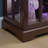 LED light TV Stand with Glass Doors and Adjustable Shelves-1490267602