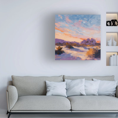 Art mural sur toile tendue - «Desert Sky at Joshua Tree III» de Walker Noble pour décoration de salon, de chambre à coucher ou de bureau - 18 x 18