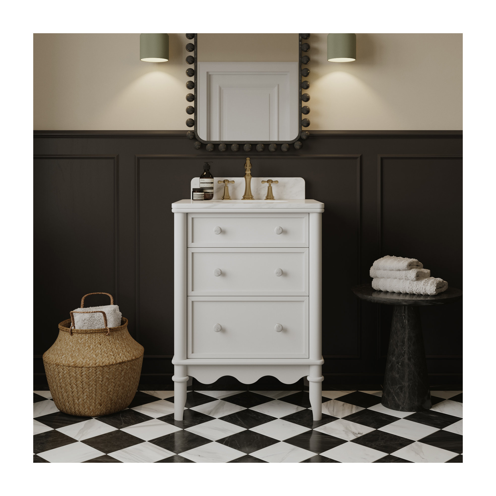 Juliette Bathroom Vanity, White