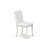 3 Piece Dining Room Furniture Set Contains a Round Kitchen Table with Pedestal and 2 White Faux Leather Parsons Dining Chairs, Linen White-2038173628-2038173571