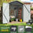 Outdoor Metal Storage Shed with Updated Frame Structure and Lockable Doors-97202365