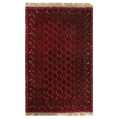 Isabelline Rust Afghani Bashire Rug - 4'3"X6'5"