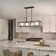 Kyzen 4-Light Matte Black Bubble Chandelier Square/Rectangle Industrial Light  Fixrures for Dining Room