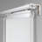 Embroidered Chiffon 3-Panel Single Rail Panel Track Extendable 28"-43"W x 91.4"H, Panel width 15.75"