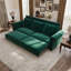 Canapé Chesterfield, canapé-lit gigogne de 93,7 po, canapé-lit convertible en velours 3 en 1 avec garniture cloutée et accoudoirs roulés, canapé-lit multifonctionnel pour salon, chambre à coucher, vert-118045933