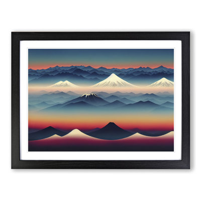 A Japanese Mountain Sunset Vol.2 - Single Picture Frame Print