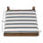Concorde Twisted Band Marine 2" Textured Stripe Dining Chair Seat Pad with Ties