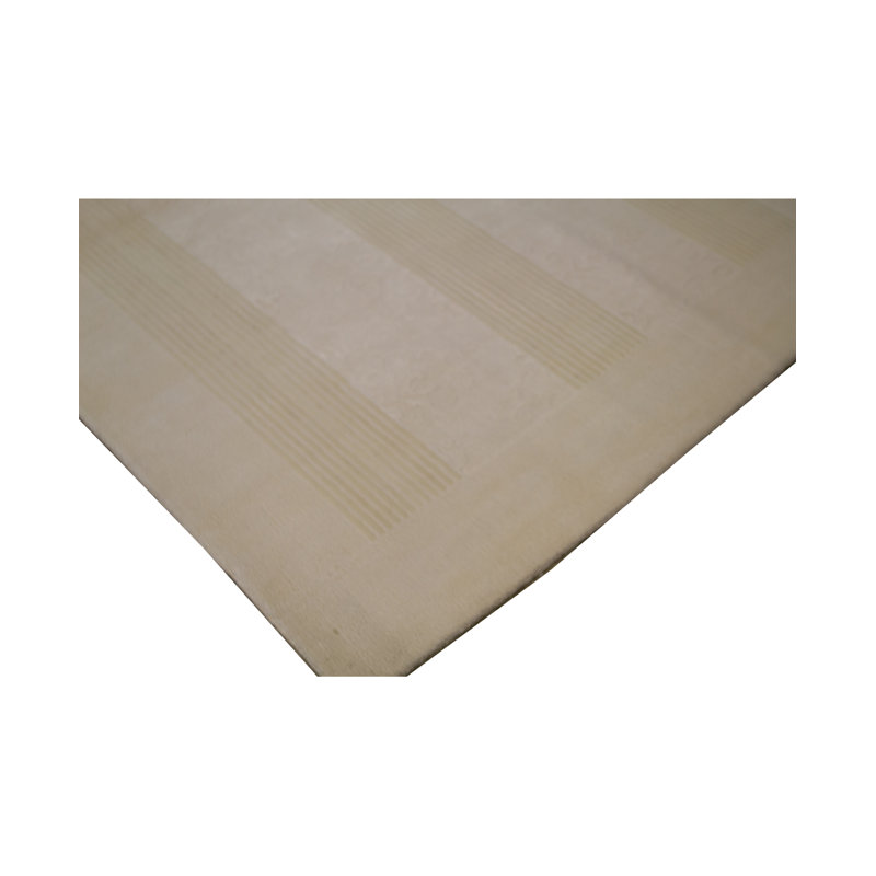 Tapis beige noué à la main de haute qualité