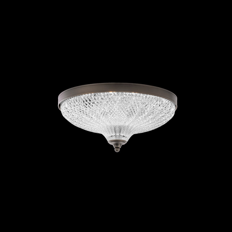Roma 1 Light Flush Mount, 5.6" H x 12.1" W x 12.1" D, Antique Nickel
