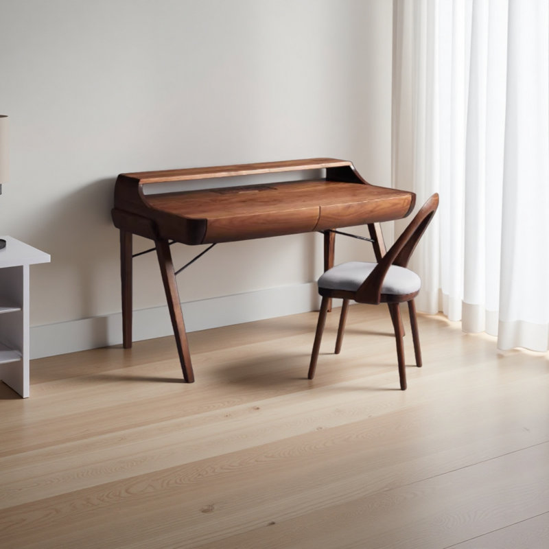 Bureau moderne en bois de noyer noir