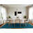Machine Washable Solid Green Area Rug