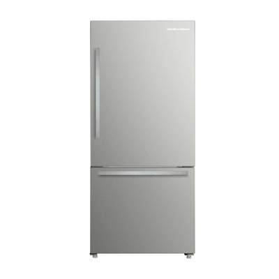 Hamilton Beach, 18 Cu. Ft. Bottom Mount Refrigerator, Stainless Steel