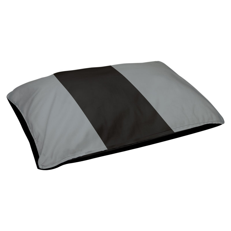 Coussin pour chien hockey Minnesota, Grand (l 50 po x P 40 po x H 17 po), Argent/Noir