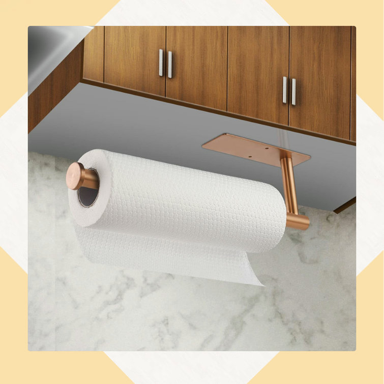 BLOOM FURNITURE INC. Adhesive Paper Towel Holder Under Cabinet Wall Mou  Wall Mount Toilet Paper Holder