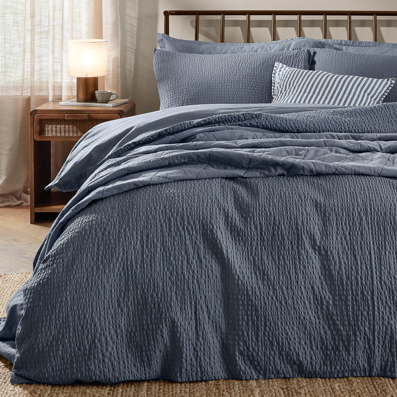 Hebden Relaxed Seersucker Duvet Cover Set