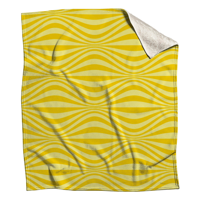 Couvertures Yellow Wavy Lines, L 50 po x H 60 po