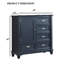 Mobilier de chambre à coucher de style transitionnel avec finition bleu ardoise 1pc