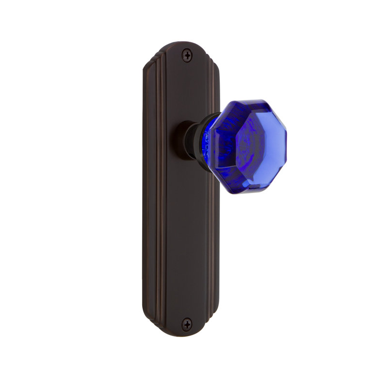 Plaque décorative avec bouton de porte Waldorf Cobalt, 2 3/8 po, Bronze intemporel