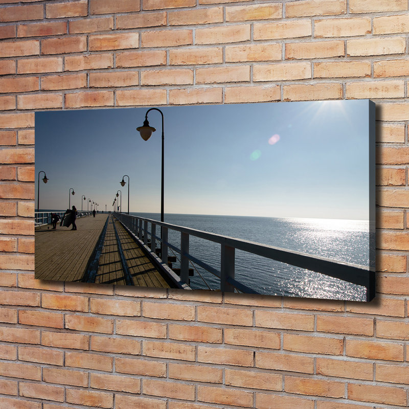 Pier In Gdynia - Wrapped Canvas Print