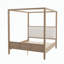 Grand lit plateforme à baldaquin en bois avec tête de lit tapissier-1907845088-1907845102
