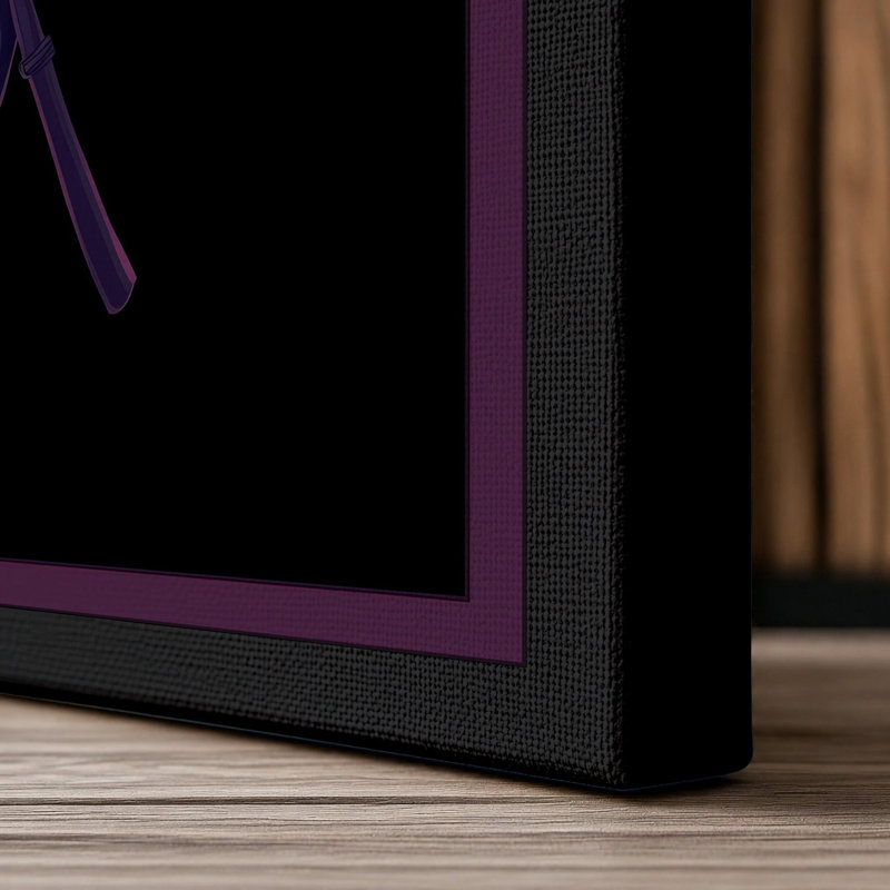 Lotus in Magenta Botanical - Wrapped Canvas, 18x12 - 45.7 x 30.5 cm, Black Border
