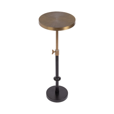 Engles Traditional Adjustable-Height Metal Pedestal Table by Kate and Laurel
