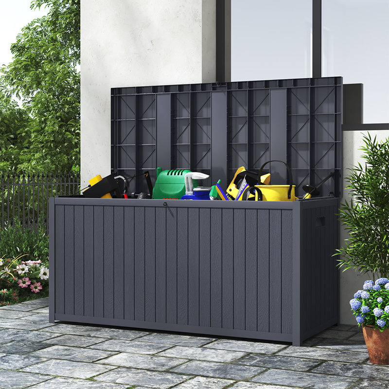 ClassicLiving 125cm W 430.5L Plastic Deck Box, Grey